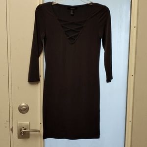 Charcoal grey silky mini dress size small